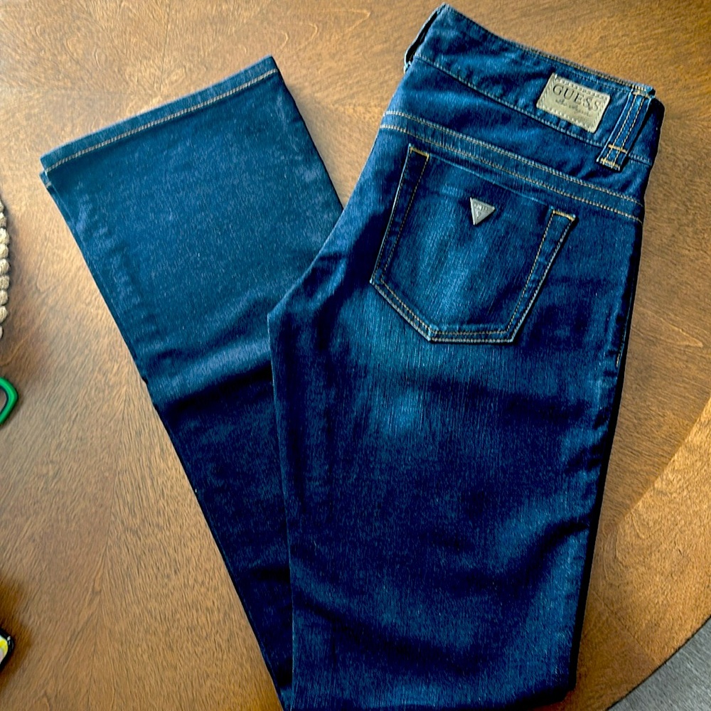 Guess Women’s Daredevil Bootcut Jeans Dark Wash Size 28 Classic Style